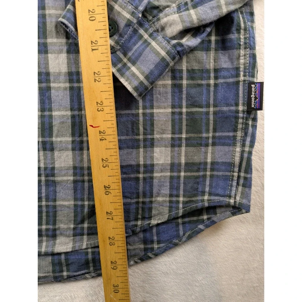 Patagonia Organic Cotton Flannel‎ Shirt Plaid Button Up Long Sleeve Mens M